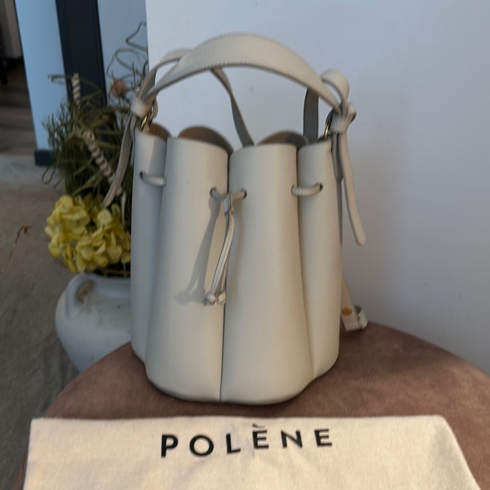 Polene Cream Bucket Shoulder Bag